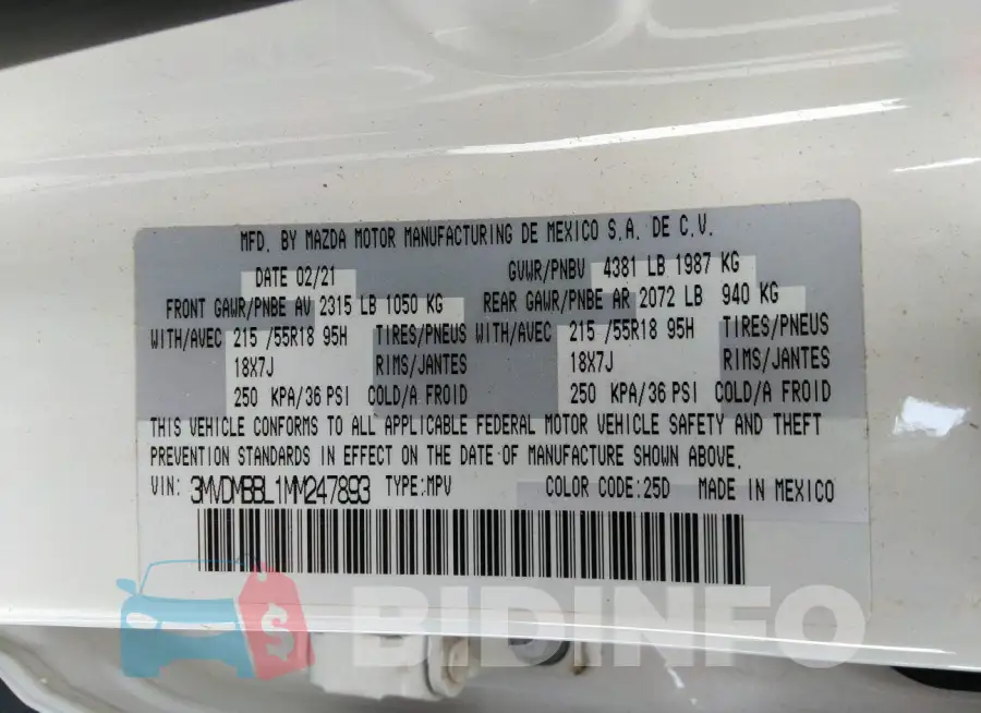 3MVDMBBL1MM247893 Photo# 9