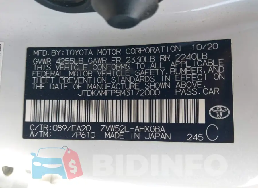 JTDKAMFP5M3172000 Photo# 9