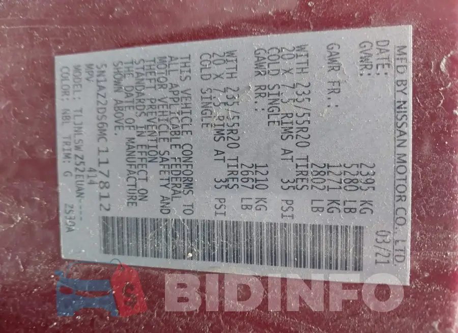 5N1AZ2DS6MC117812 Photo# 9