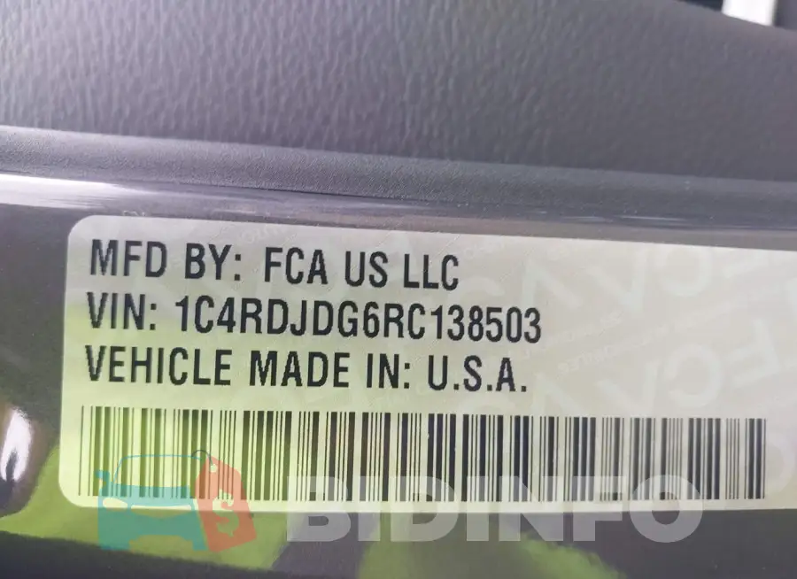 1C4RDJDG6RC138503 Photo# 9