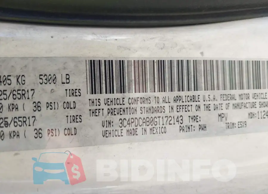 3C4PDCAB0GT172143 Photo# 9