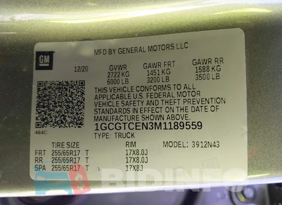1GCGTCEN3M1189559 Photo# 9