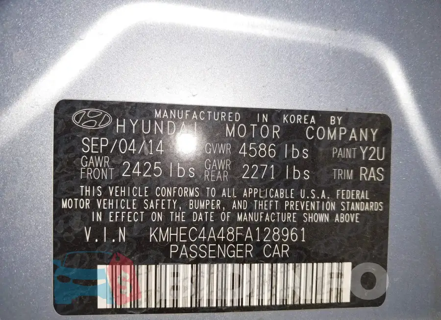 KMHEC4A48FA128961 Photo# 9