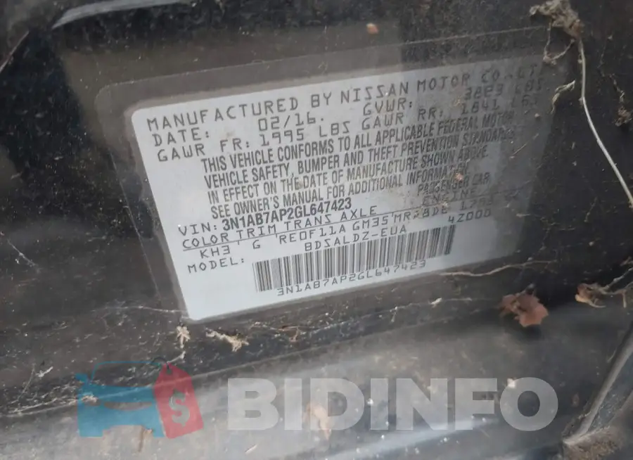 3N1AB7AP2GL647423 Photo# 9