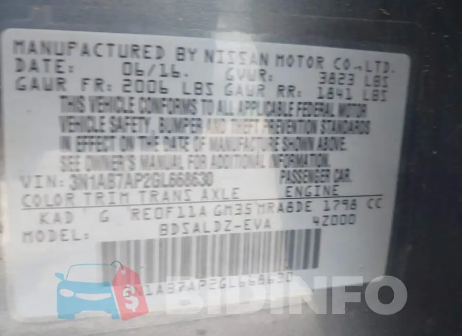 3N1AB7AP2GL668630 Photo# 9