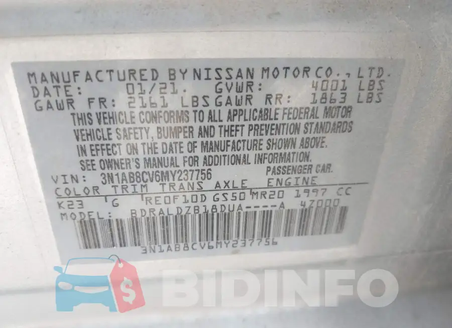 3N1AB8CV6MY237756 Photo# 9