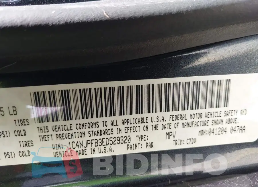 1C4NJPFB3ED529320 Photo# 9