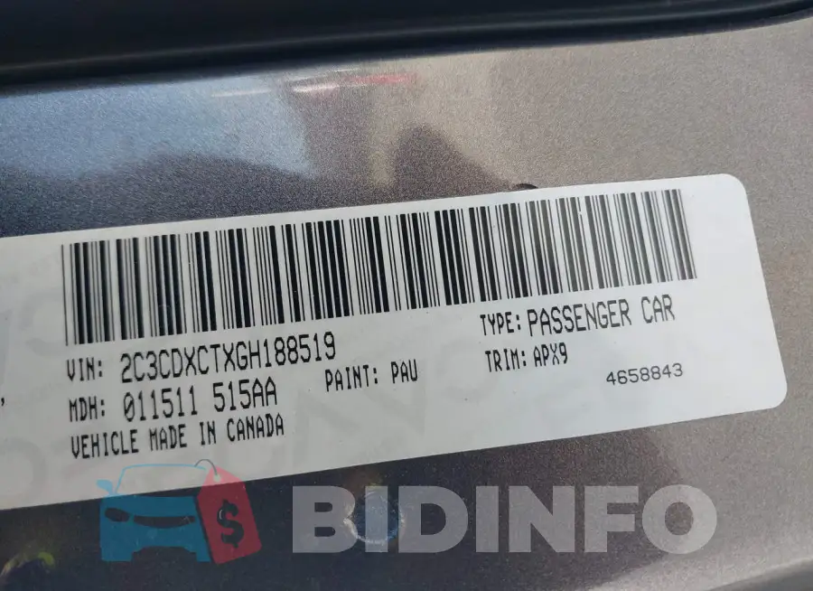 2C3CDXCTXGH188519 Photo# 9