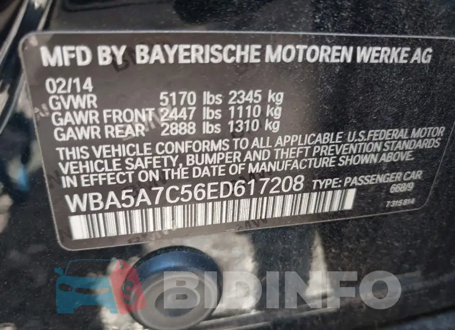 WBA5A7C56ED617208 Photo# 9