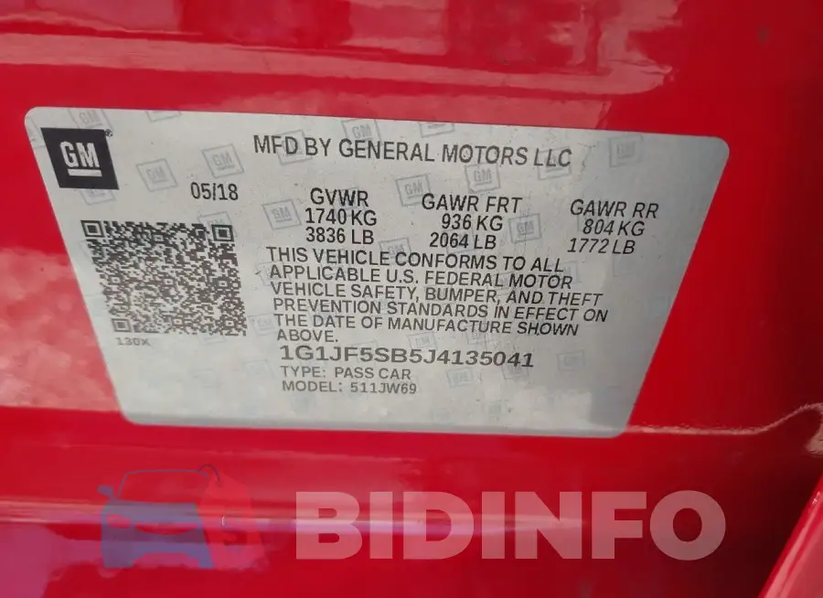 1G1JF5SB5J4135041 Photo# 9