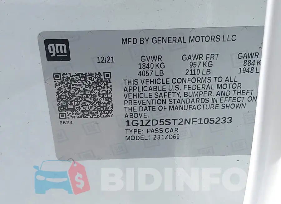 1G1ZD5ST2NF105233 Photo# 9