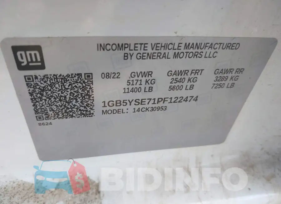 1GB5YSE71PF122474 Photo# 8