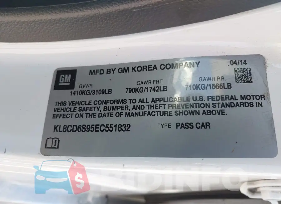 KL8CD6S95EC551832 Photo# 9