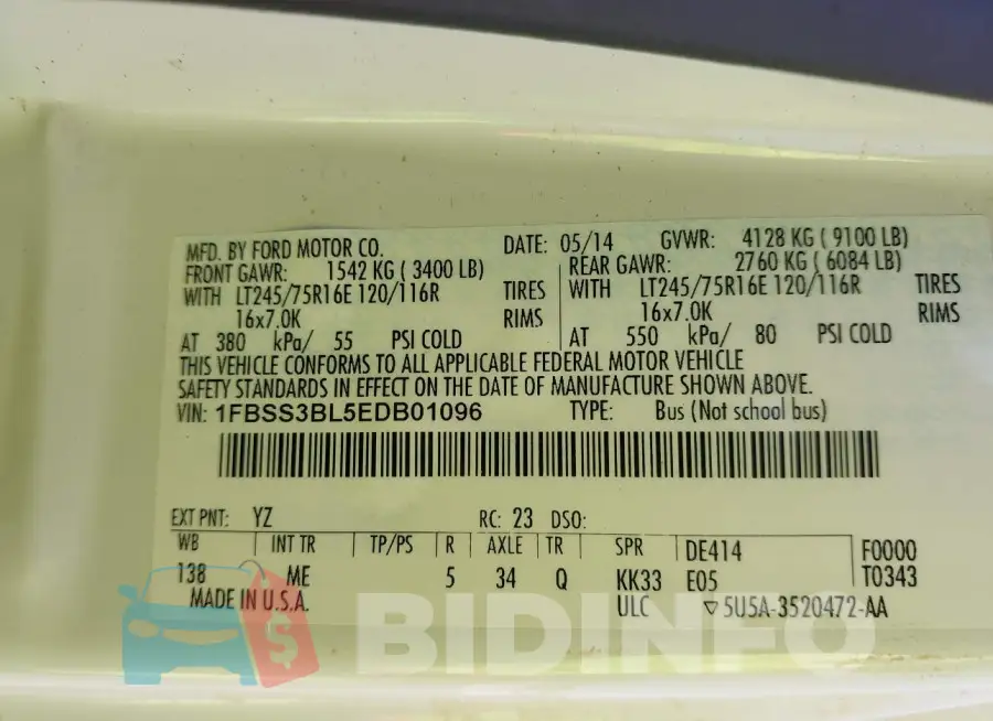 1FBSS3BL5EDB01096 Photo# 9