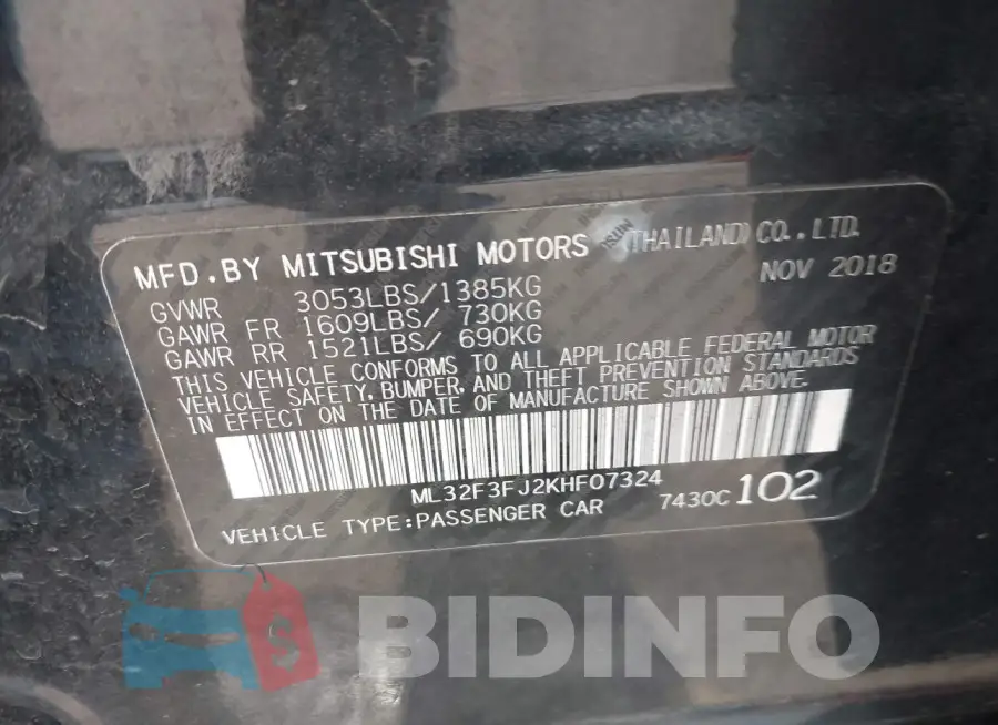 ML32F3FJ2KHF07324 Photo# 9