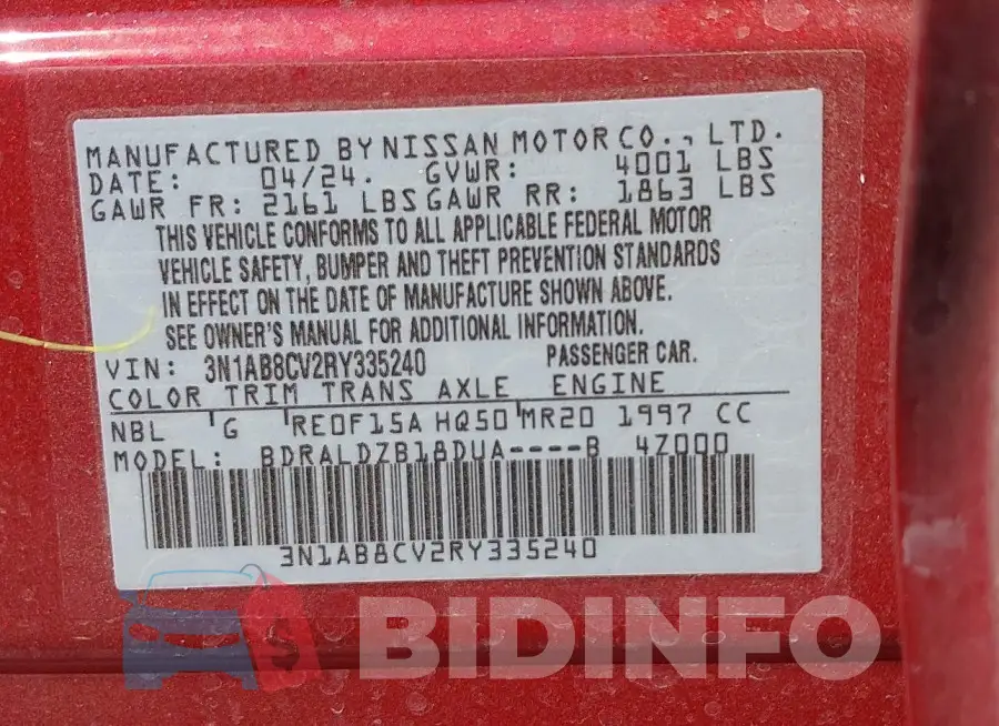 3N1AB8CV2RY335240 Photo# 9