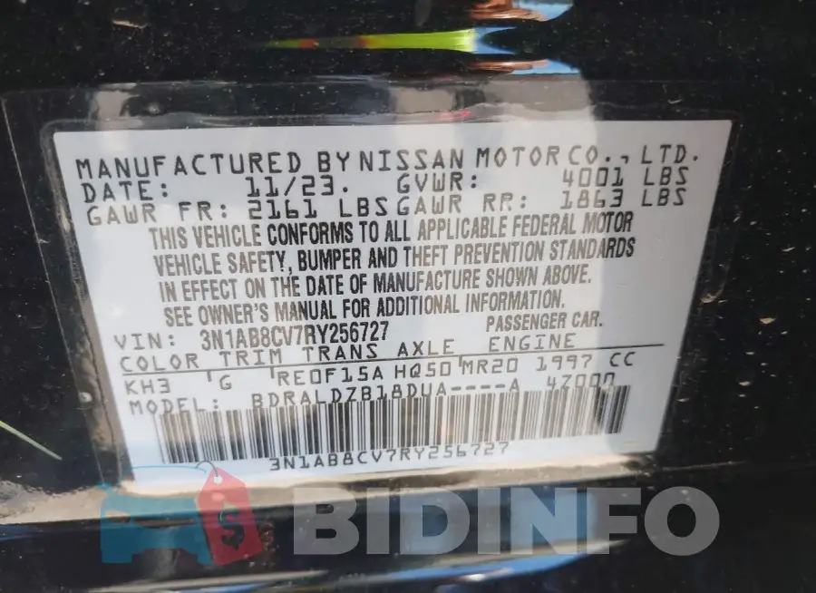 3N1AB8CV7RY256727 Photo# 9