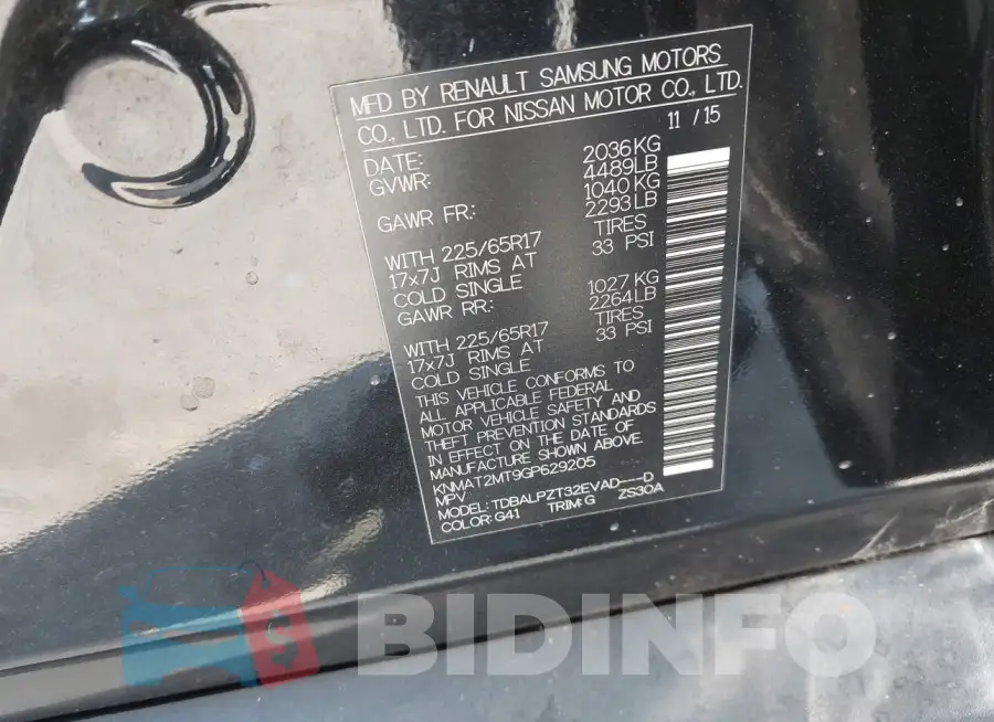 KNMAT2MT9GP629205 Photo# 9