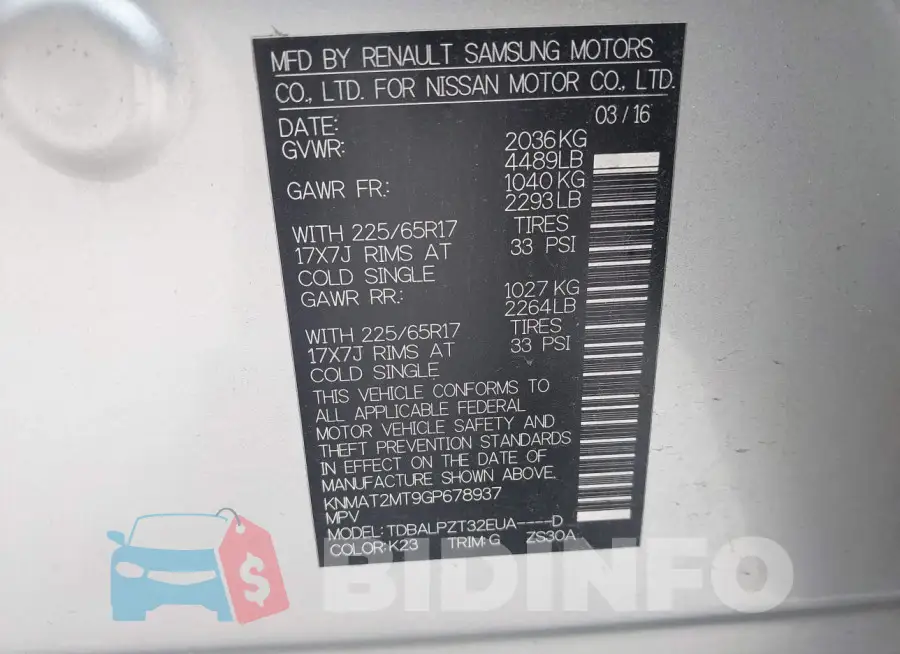 KNMAT2MT9GP678937 Photo# 9