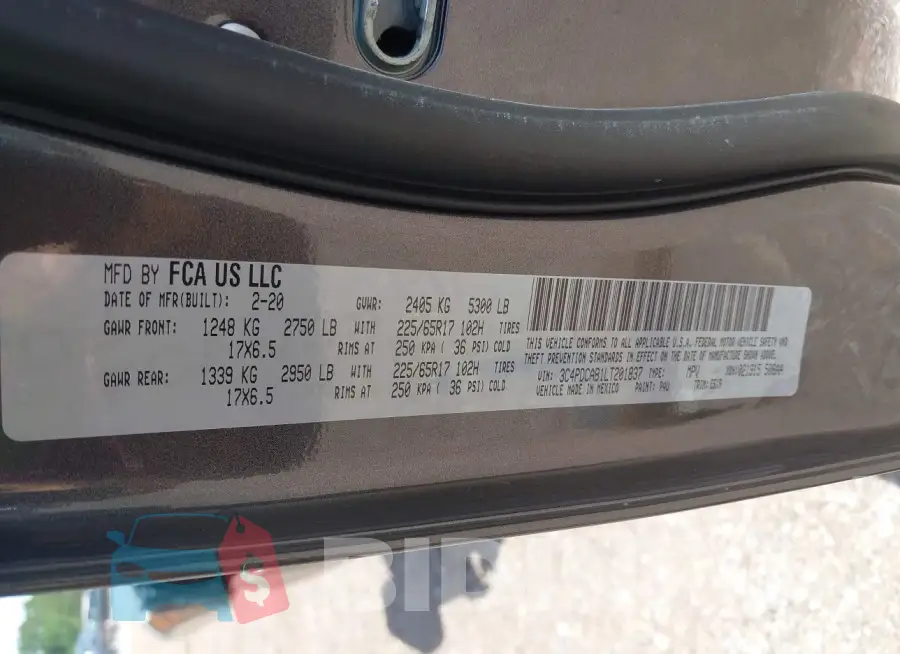 3C4PDCAB1LT201837 Photo# 9