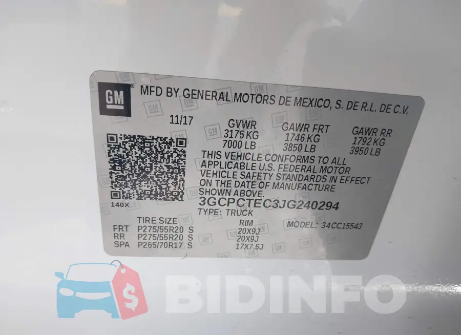 3GCPCTEC3JG240294 Photo# 9