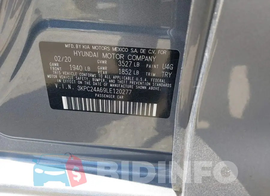 3KPC24A69LE120277 Photo# 9