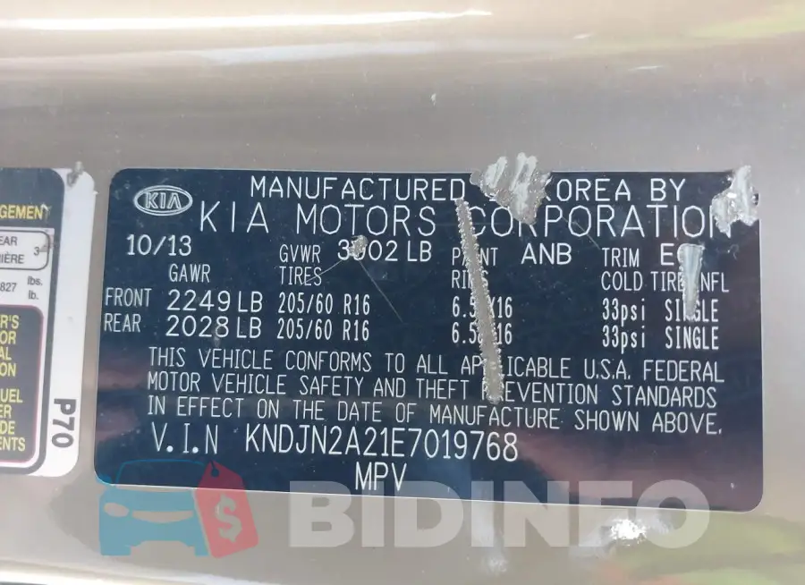 KNDJN2A21E7019768 Photo# 9