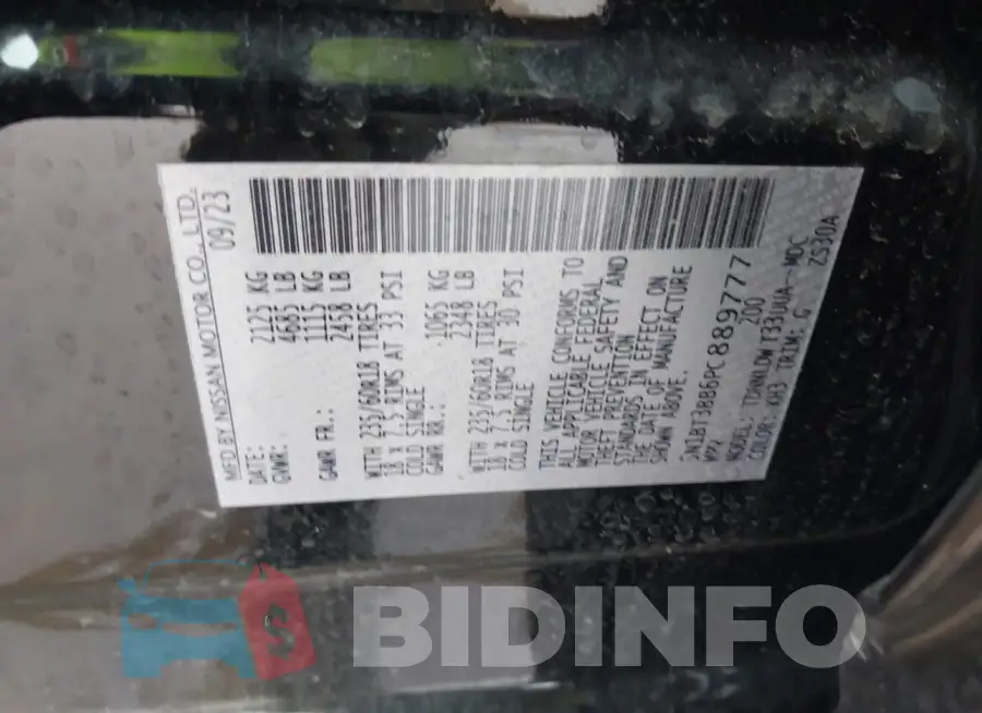 5N1BT3BB6PC889777 Photo# 9