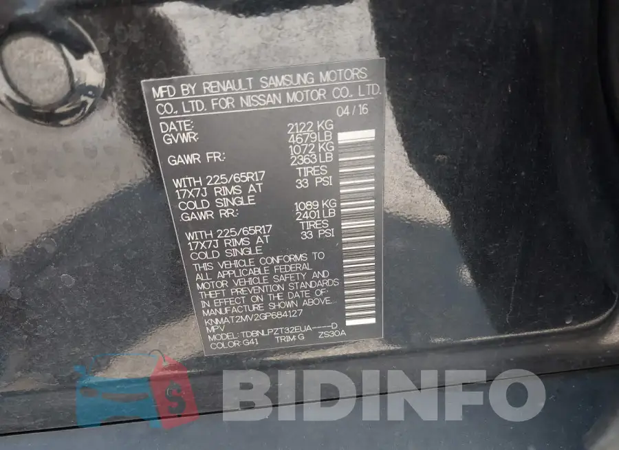KNMAT2MV2GP684127 Photo# 9