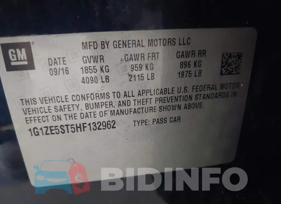 1G1ZE5ST5HF132962 Photo# 9