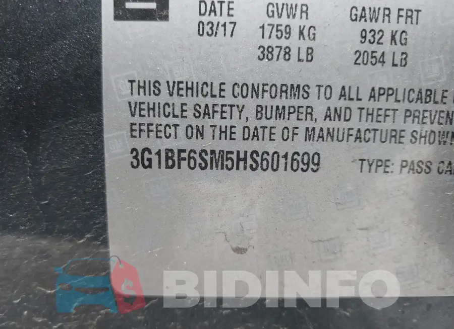 3G1BF6SM5HS601699 Photo# 9
