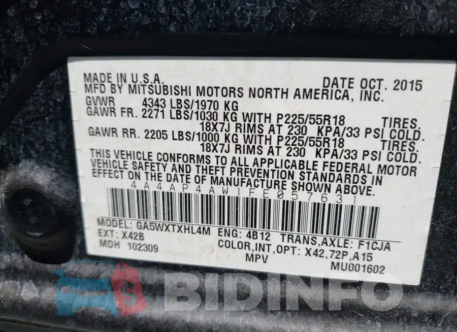 4A4AP4AW1FE057631 Photo# 9