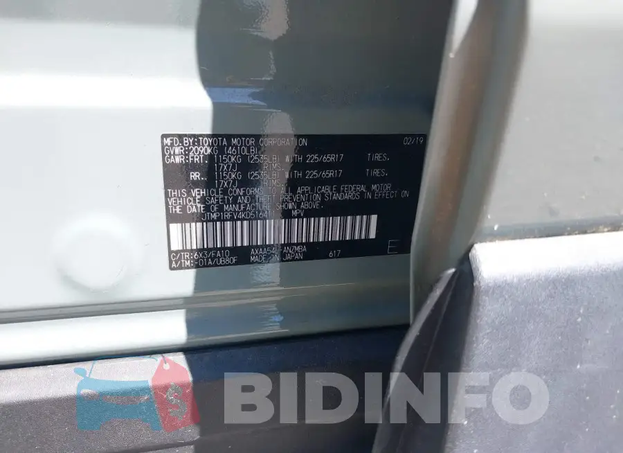 JTMP1RFV4KD516411 Photo# 9
