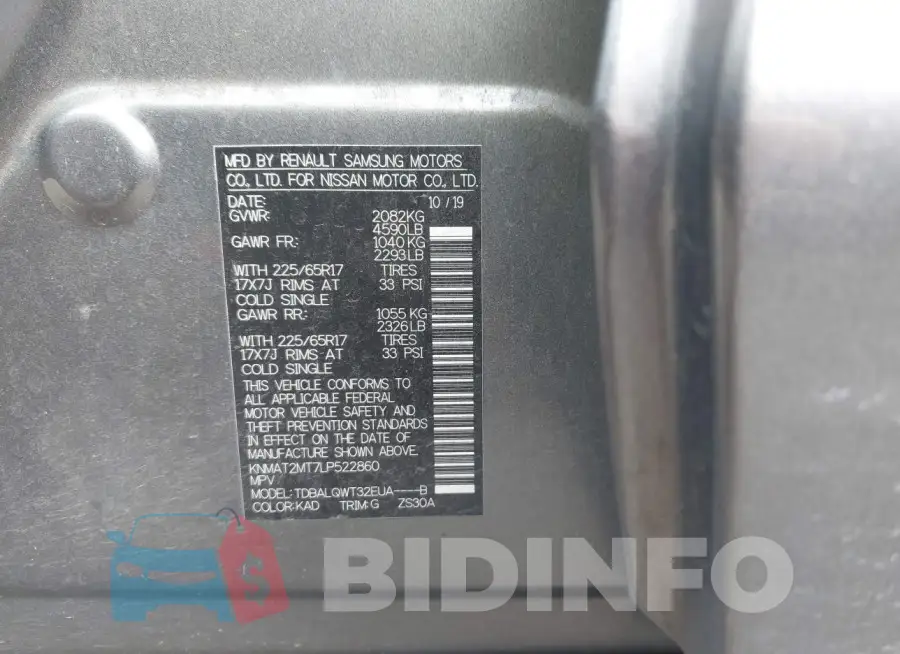 KNMAT2MT7LP522860 Photo# 9