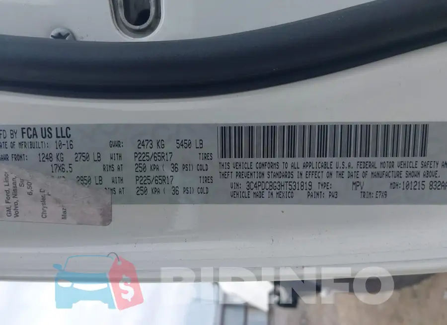 3C4PDCBG3HT531819 Photo# 9