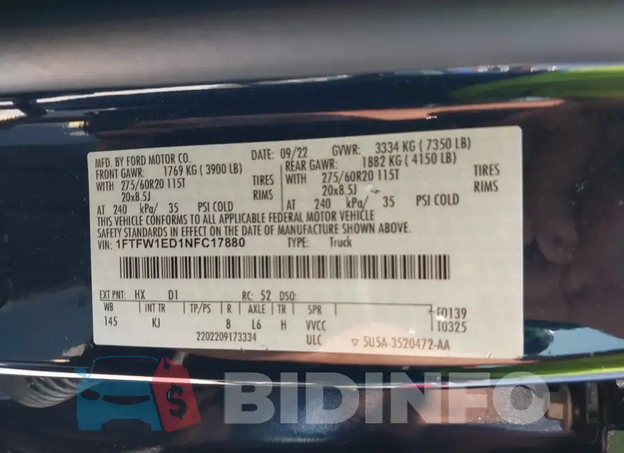 1FTFW1ED1NFC17880 Photo# 9