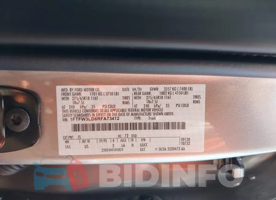1FTFW3LD8RFA73412 Photo# 8