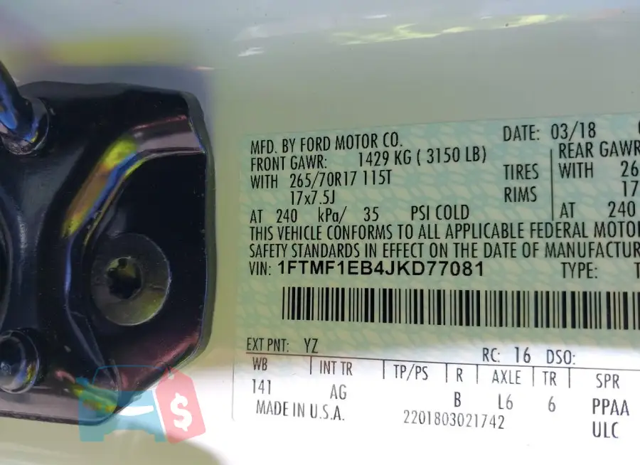 1FTMF1EB4JKD77081 Photo# 9