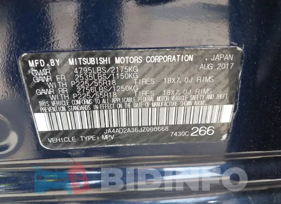 JA4AD2A36JZ000668 Photo# 9