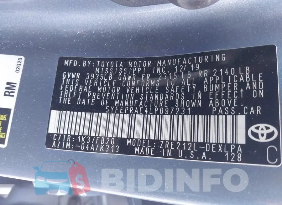 5YFEPRAE4LP097231 Photo# 9