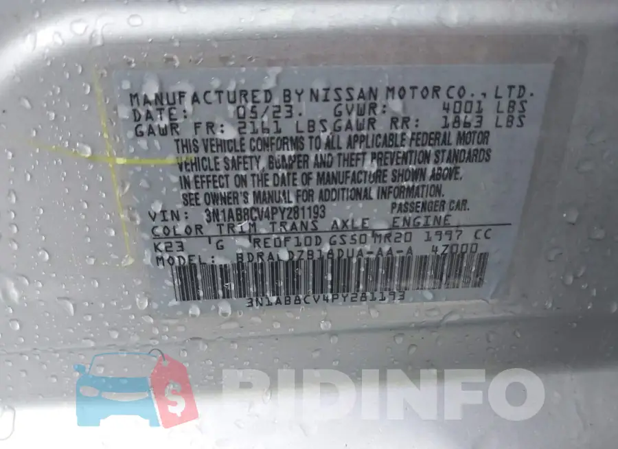 3N1AB8CV4PY281193 Photo# 9