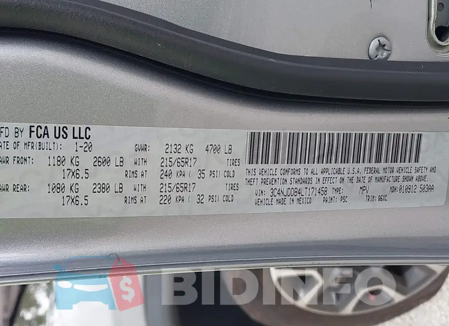 3C4NJDDB4LT171458 Photo# 9