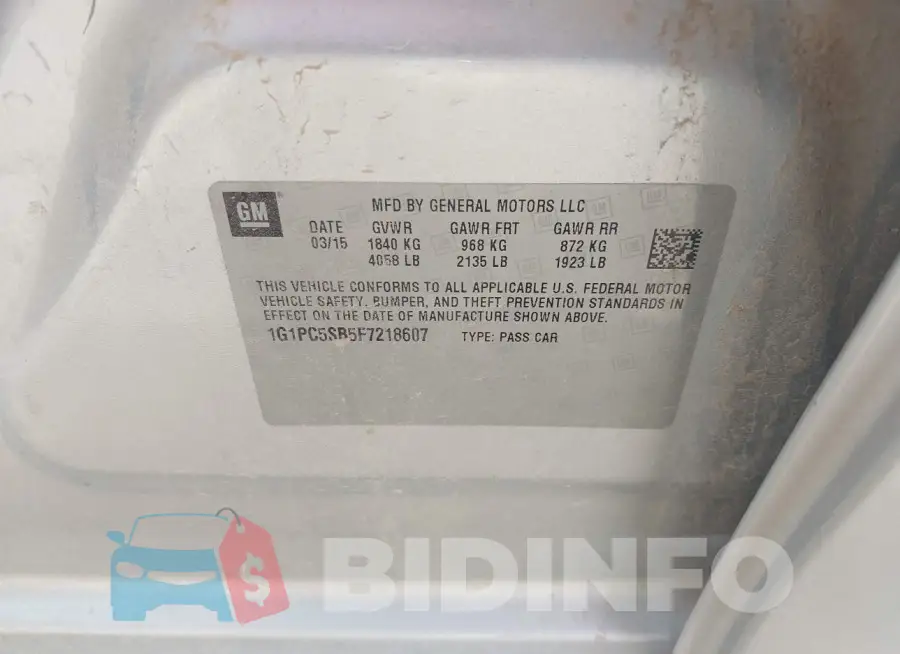 1G1PC5SB5F7218607 Photo# 9