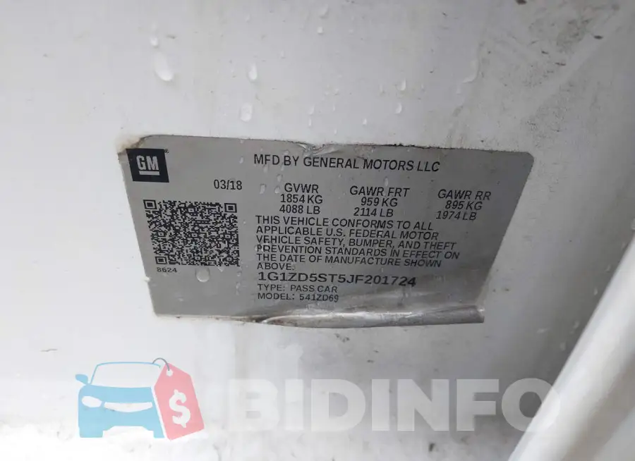 1G1ZD5ST5JF201724 Photo# 9