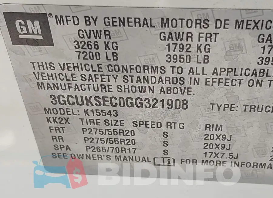3GCUKSEC0GG321908 Photo# 9