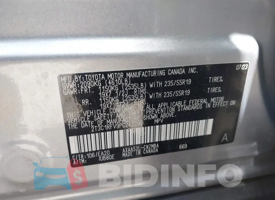 2T3C1RFV9PC242293 Photo# 9