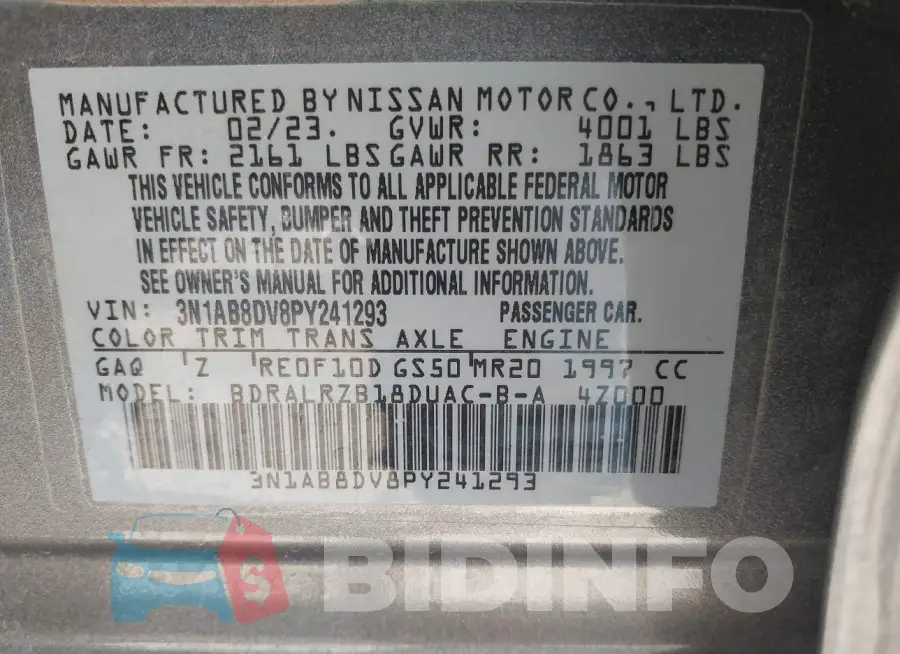 3N1AB8DV8PY241293 Photo# 9