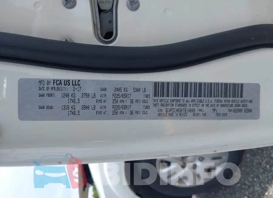 3C4PDCAB3HT614849 Photo# 9