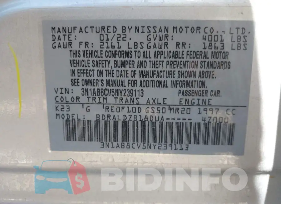 3N1AB8CV5NY239113 Photo# 9