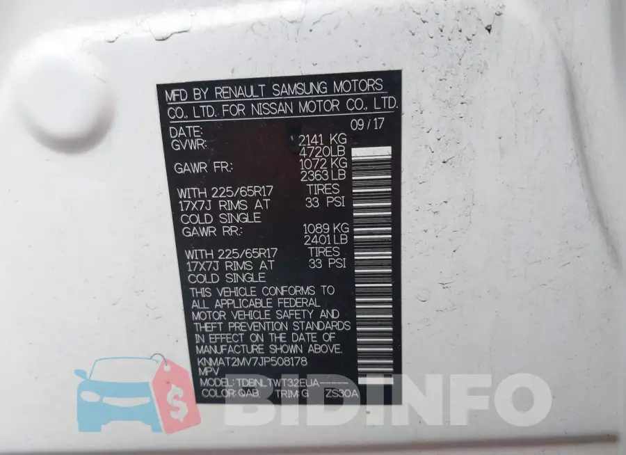 KNMAT2MV7JP508178 Photo# 9